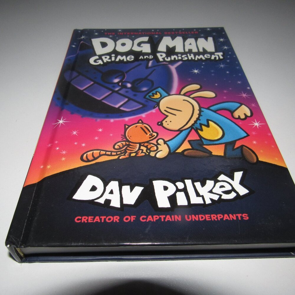 Dav Pilkey DOG MAN GRIME AND PUNISHMENT Color Illustrated Graphic Hardcover Book